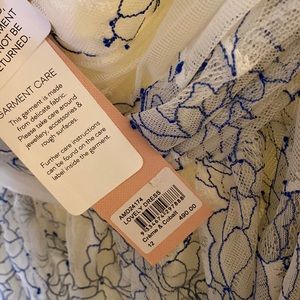 ALICE MCCALL ISN’T SHE LOVELY DRESS IN CREME & COBALT SIZE 8